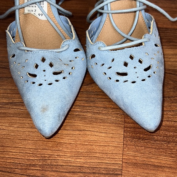 Christian siriano light blue pumps lace up - Picture 2 of 6